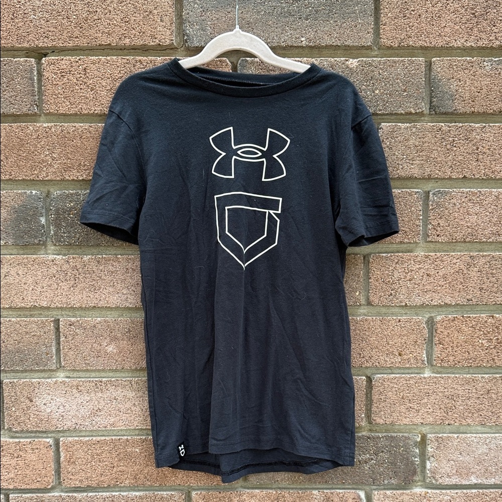 Under Armour Black Short Sleeve Logo Tee Size Medium